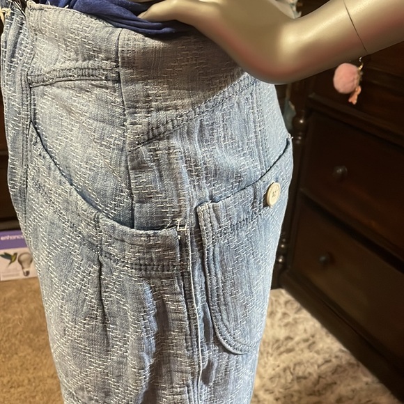 FREE PEOPLE SASHIKO STITCHED RELAXED JEANS - Picture 8 of 15